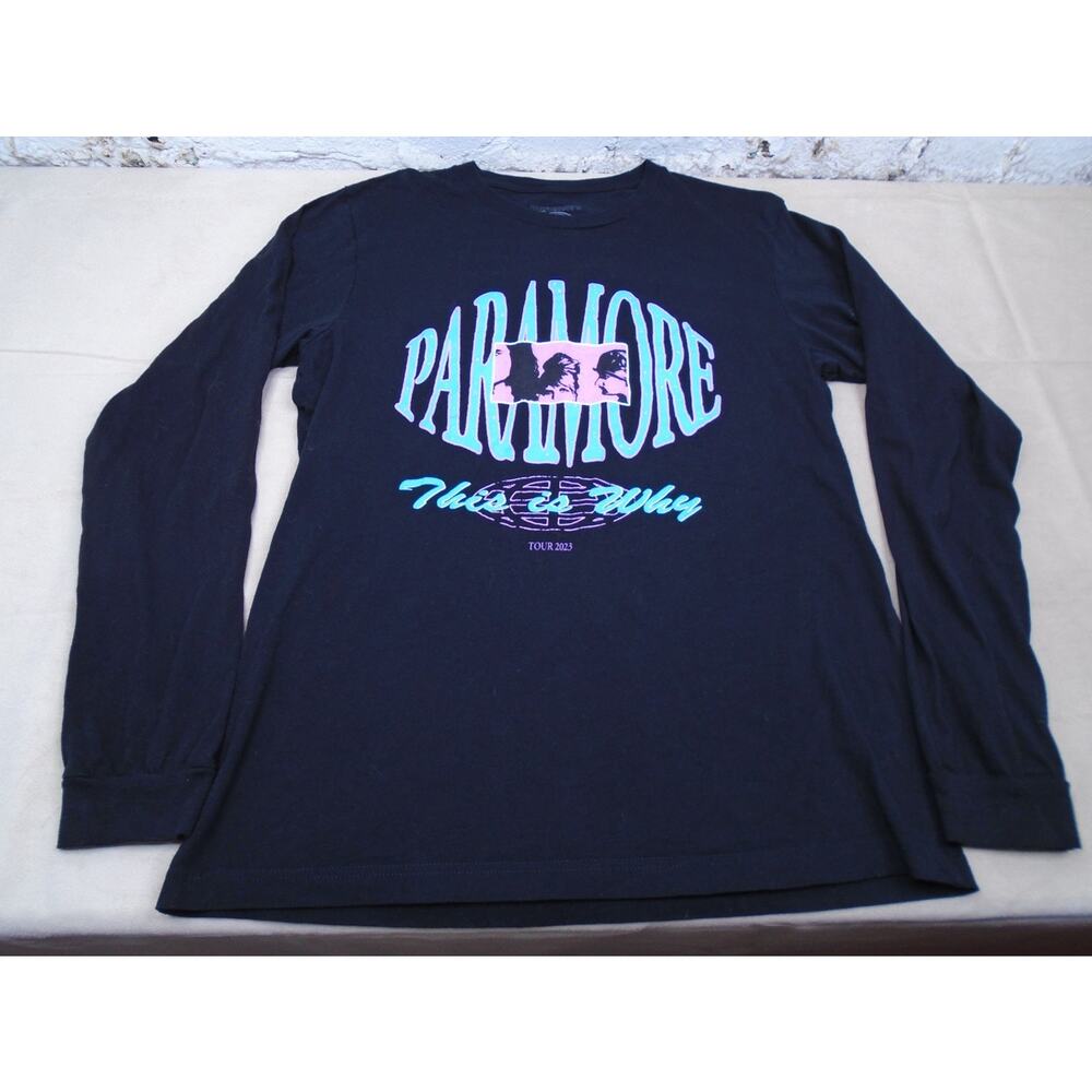 Paramore Shirt Mens Large Black Blue Pink This Is Why Tour 2023 Concert Band Tee